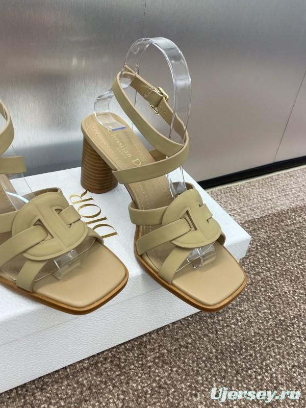 Dior D-Club Jelly Color Hollow Layered Cross Strap High Heel Women Shoes - KFY00290