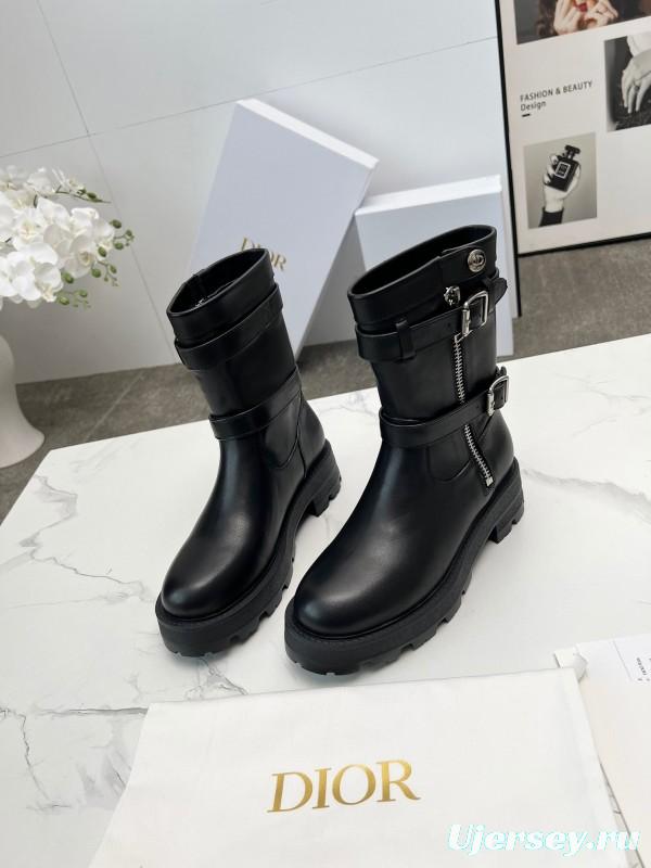 Dior 2025/ss Retro British Style Brogue New Knight Boots - LY00390
