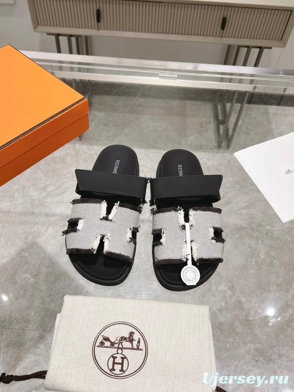 H Sandals 2025SS Latest Official Two-Uncle Flowy Tassel Sandals - LY00270