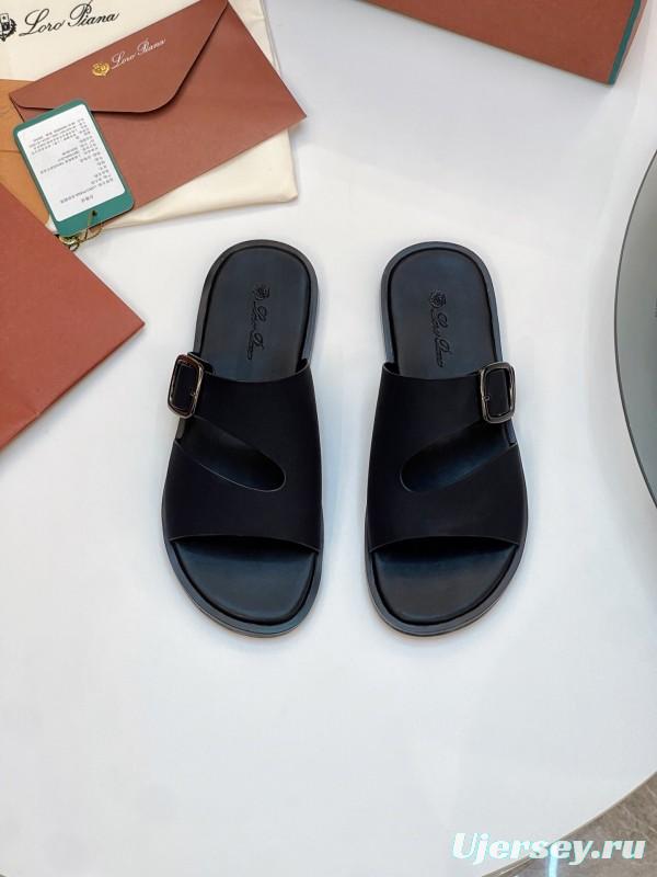 Loro Piana 2025 SS Men's Spring Summer Slippers with High-Quality Stitching - AS00250