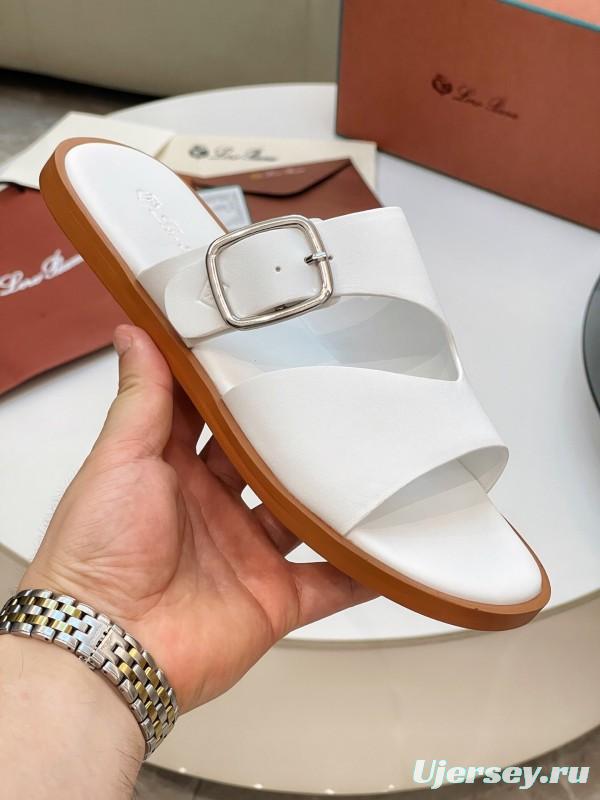 Loro Piana Men's Spring/Summer 2025 Casual Sandals with High-Quality Stitching - AS00250