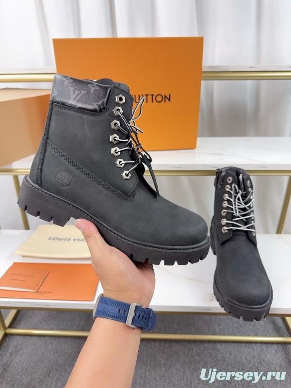 Timberland x LV Monogram Ankle Boots Waterproof Suede - LY00380