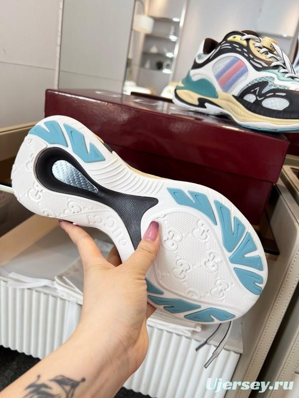Gucci 2025/SS Series 2.0 Sneakers with Retro-Futuristic Design and Reflective Stripes - LY00460