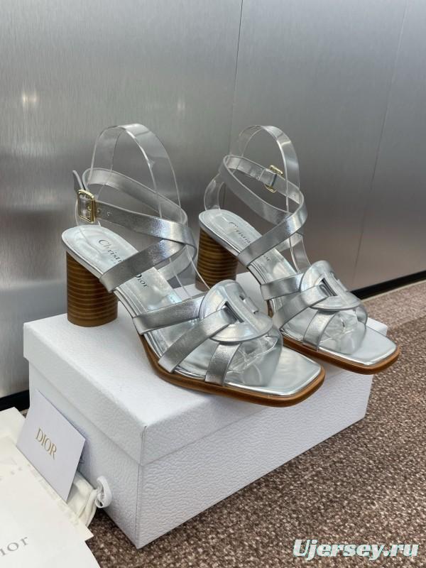 Dior D-Club Jelly Color Hollow Layered Cross Strap High Heel Women Shoes - KFY00290