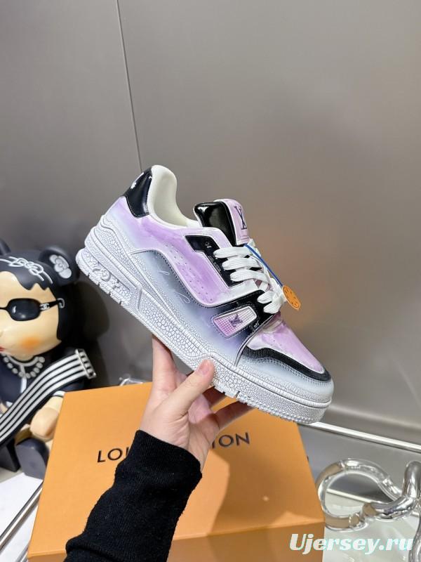 Louis Vuitton Trainer Basketball Series Cracked Ice Glue Process Sneakers - LY00490