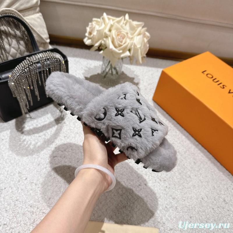 Lv 2025 SS Wool Lazy Slippers - LY00240