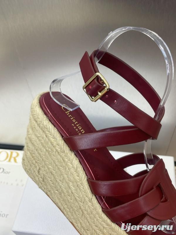 Dior D-Club Jelly Color Hollow Layered Cross Strap Platform High Heel Women Shoes - KFY00290