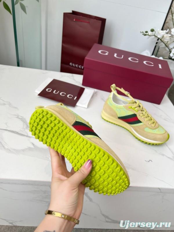 Gucci Women's Casual Shoes with GG Supreme Print and Metal Horsebit Detail - AS00330