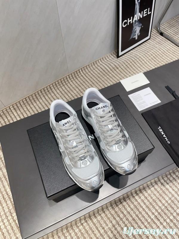 Chanel Silver Horn King II Casual Series Sports Shoes - KFY00330