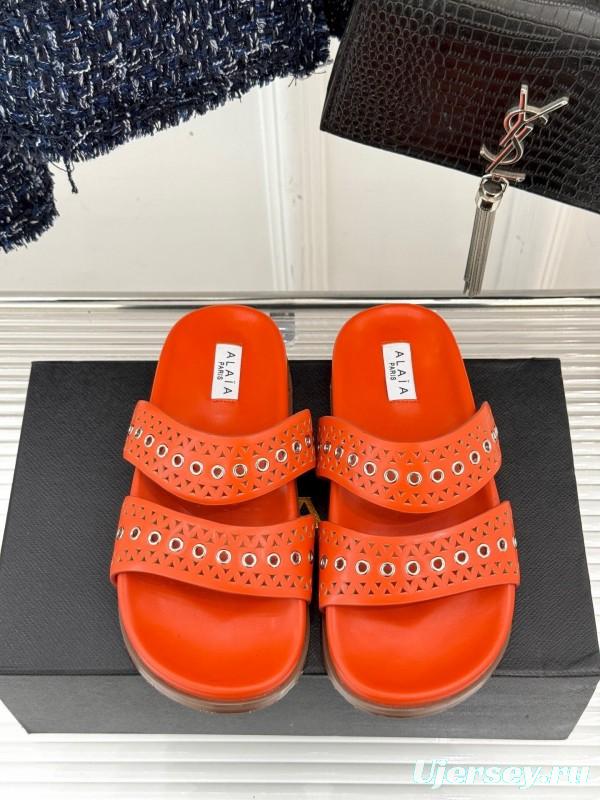 Alaia Spring Summer 2025 Laser-Cut Casual Sandals - KFY00260