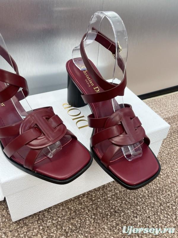 Dior D-Club Jelly Color Hollow Layered Cross Strap High Heel Women Shoes - KFY00290