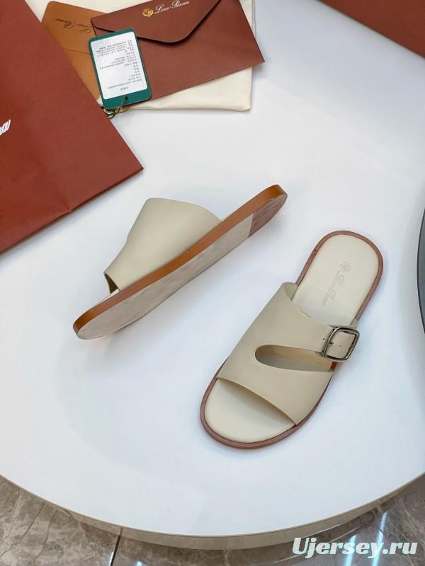 Loro Piana 2025 SS Men's Spring Summer Slippers with High-Quality Stitching and Original Sole - AS00250