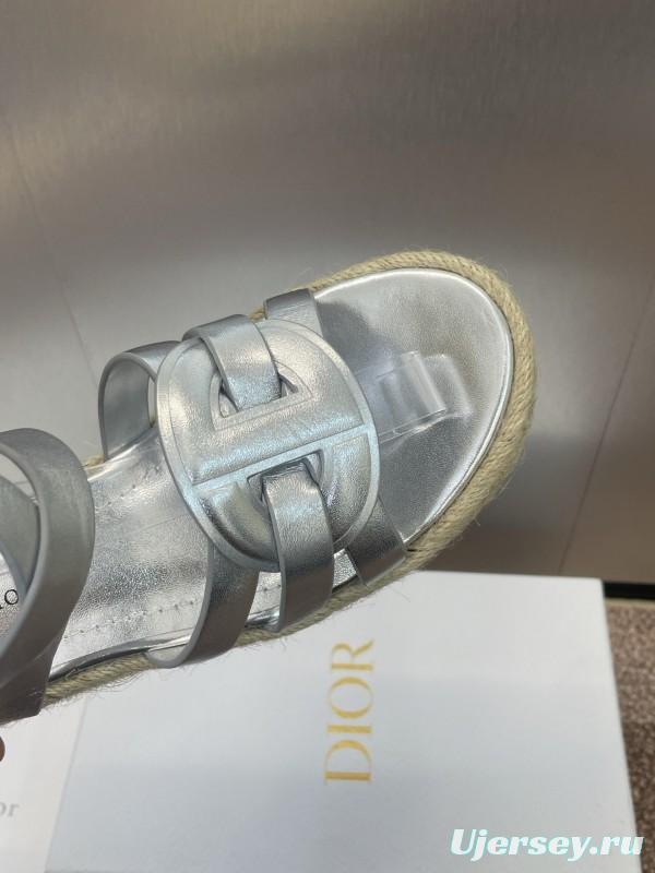 Dior D-Club Jelly Color Hollow Layered Cross Strap Platform High Heel Women's Shoes - KFY00290