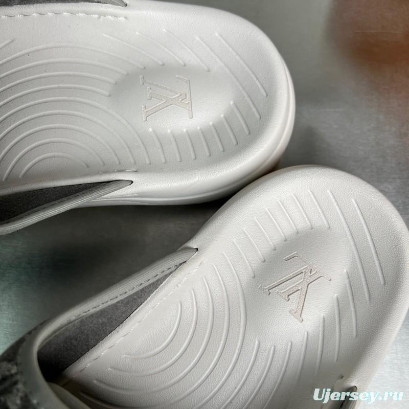 Louis Vuitton Miami Mule Slippers with Hook and Loop Fastener - YC