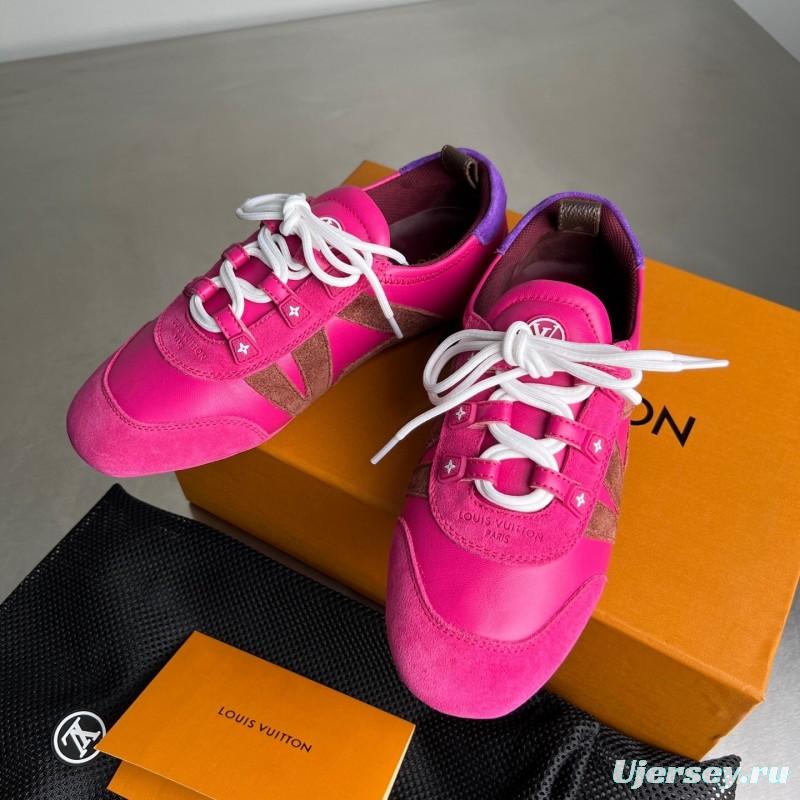 Lv Sneakerina 2025 SS Ballet Round Toe Lace-Up Low Top Lifestyle Casual Shoes - YC