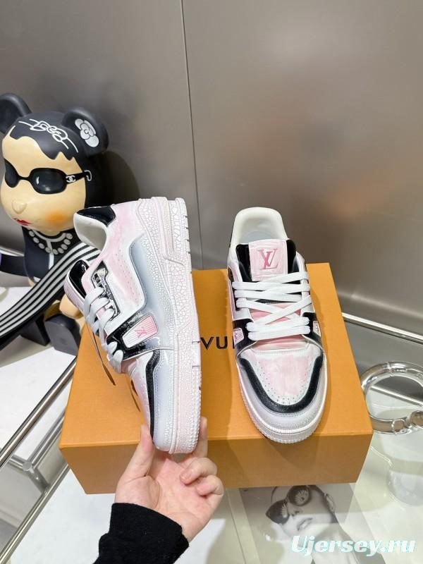 Louis Vuitton Trainer Basketball Series Cracked Ice Glue Process Sneakers - LY00490