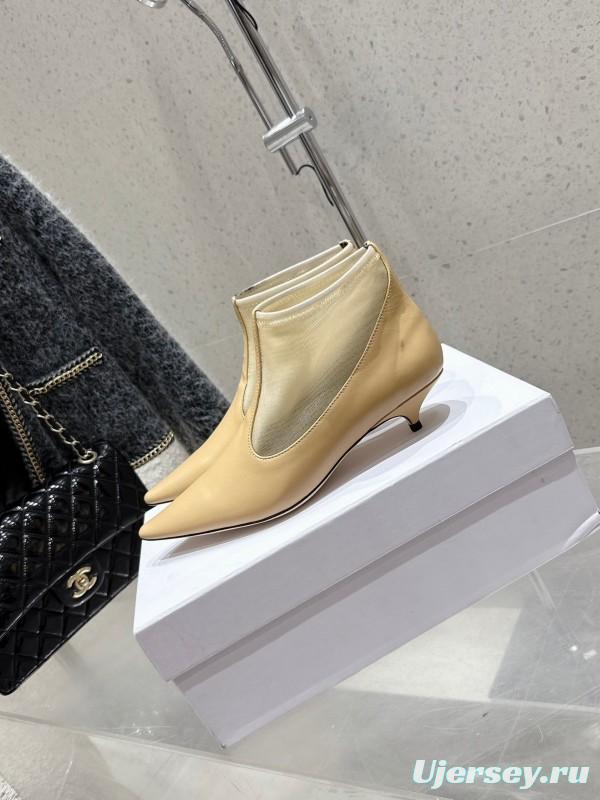 THEROW 2025SS French Retro Minimalist Mesh Kitten Heel Sandals - KFY00320