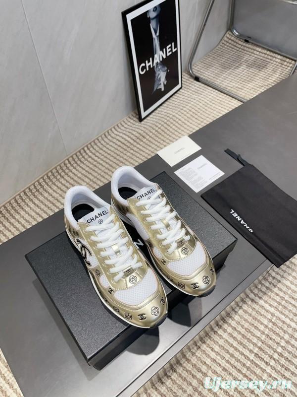 Chanel Silver Horn King II Casual Series Sneakers - KFY00330
