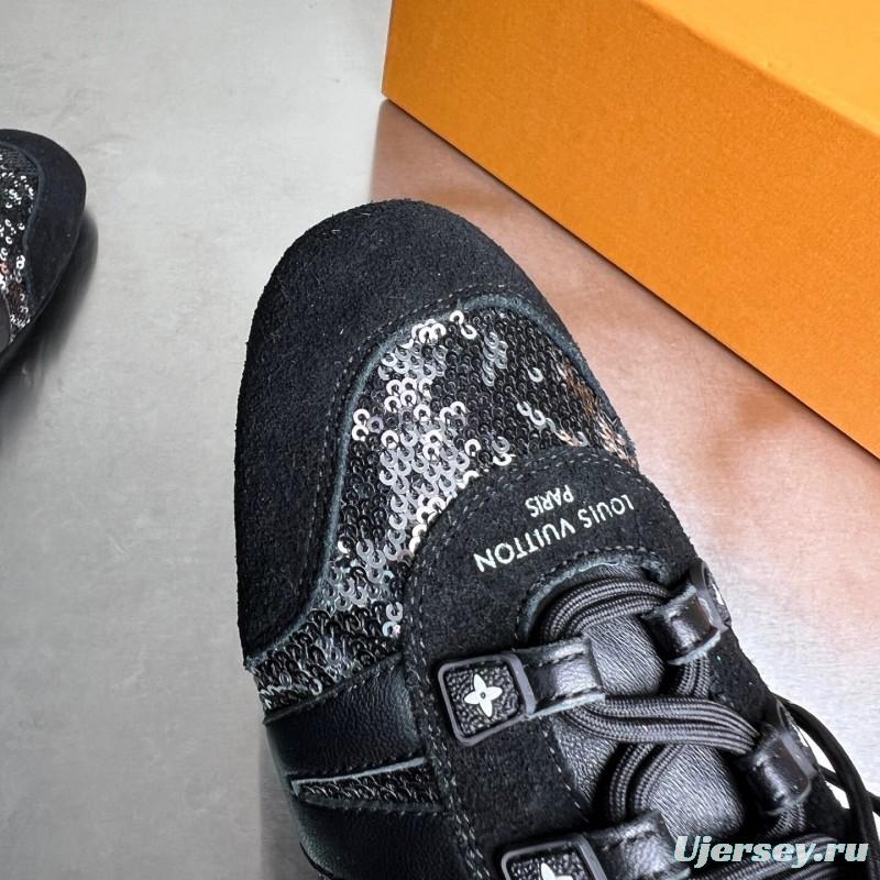 Lv Sneakerina 2025 SS Ballet Round Toe Lace-Up Low Top Lifestyle Casual Shoes - YC