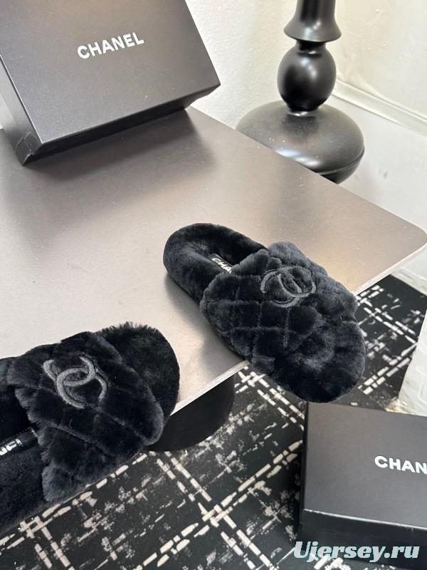 Chanel 2025 SS Fashion Fur Slippers - LY00250