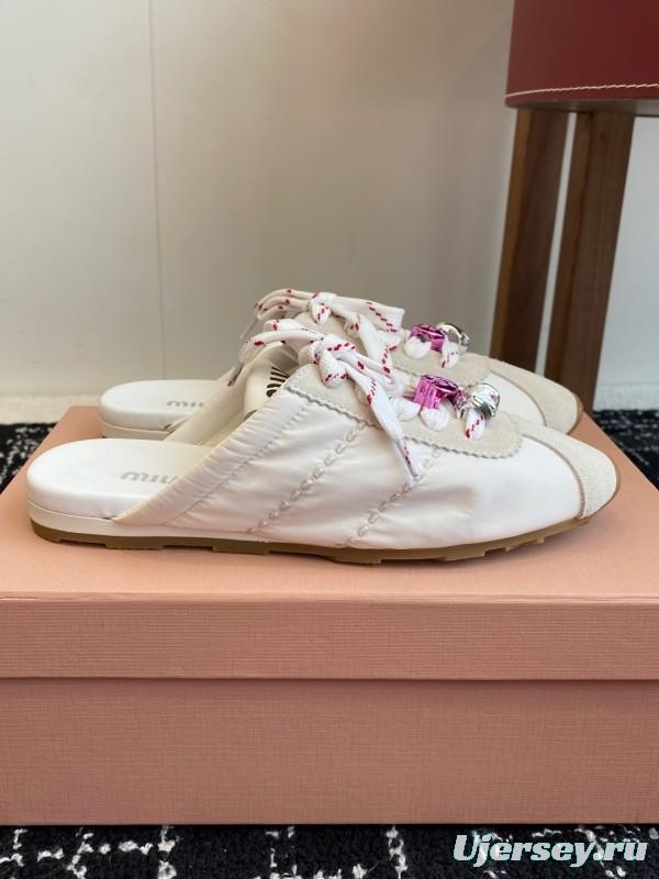 MiuMiu 2025 SS Early Spring Slip-On Trainer Loafer - KFY00295