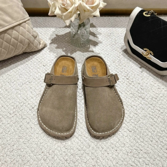 Birkenstock 2025 SS Two-Way Womens Sandals with Suede Leather and Retro Buckle - LY00240