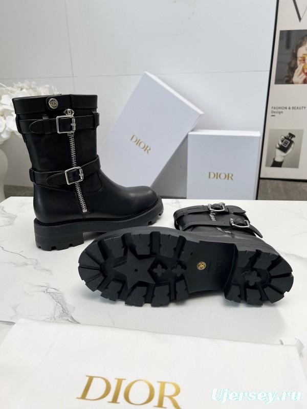 Dior 2025/ss Retro British Style Brogue New Knight Boots - LY00390