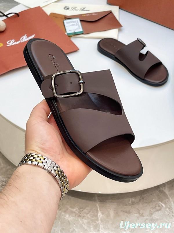 Loro Piana 2025/SS Men's Spring Summer Slippers with High-Quality Stitching and Comfortable Sole - AS00250