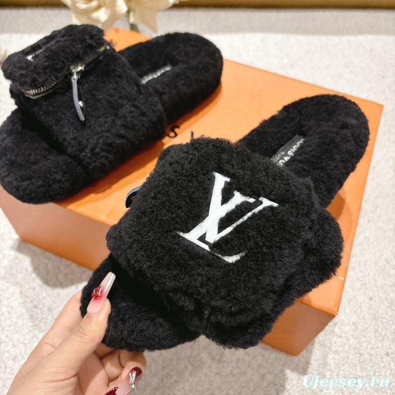 L牌 Wool Lazy Slippers 2025 SS Collection - LY00260