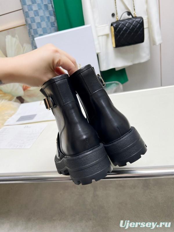 Dior 2025/SS New Autumn Winter British Style Brogue Platform Martin Boots - LY00330