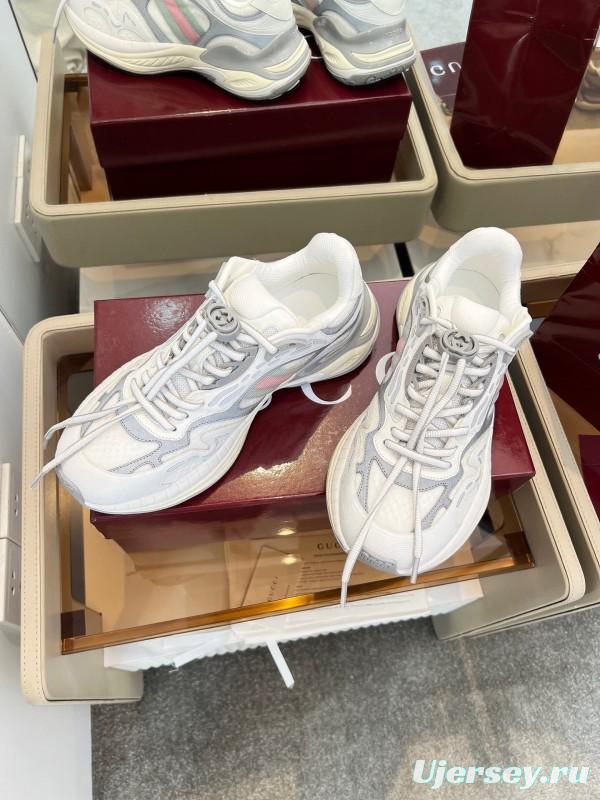 Gucci 2025 SS Collection 2.0 Sneakers with Reflective Stripes and Retro Design - AS00450