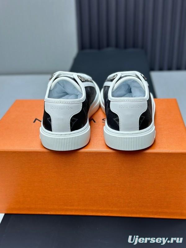 Louis Vuitton Time Out Series Animal Print Casual White Sneakers - AS00260