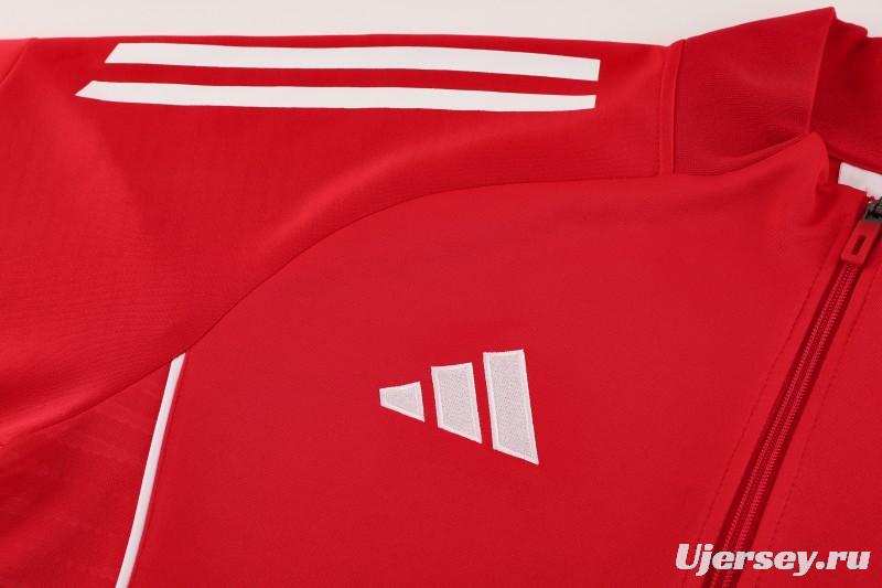 2025 Adidas Red Full Zipper Jacket+Long Pants