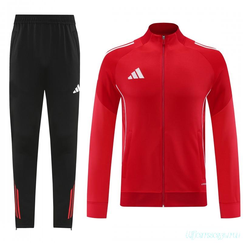 2025 Adidas Red Full Zipper Jacket+Long Pants