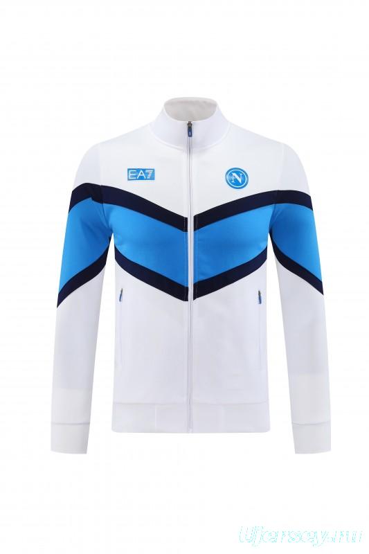 25/26 Napoli White Full Zipper Jacket+Long Pants