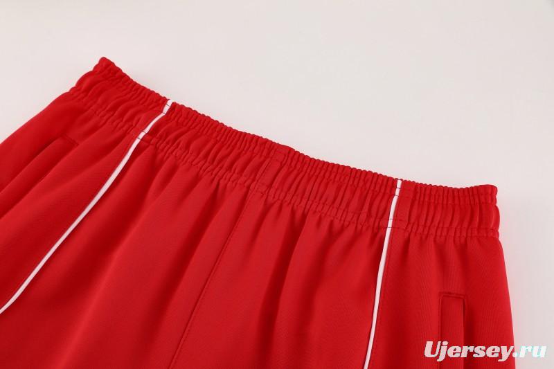 25/26 Bayern Munich Red Full Zipper Jacket+Long Pants