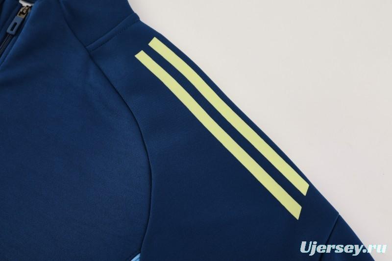 2025 Adidas Azure Blue Full Zipper Jacket+Long Pants
