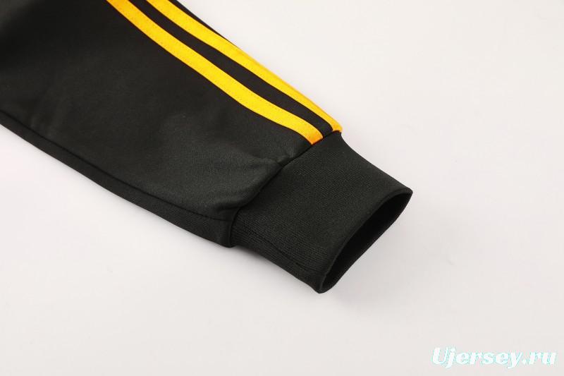 25/26 Roma Black Full Zipper Jacket+Long Pants