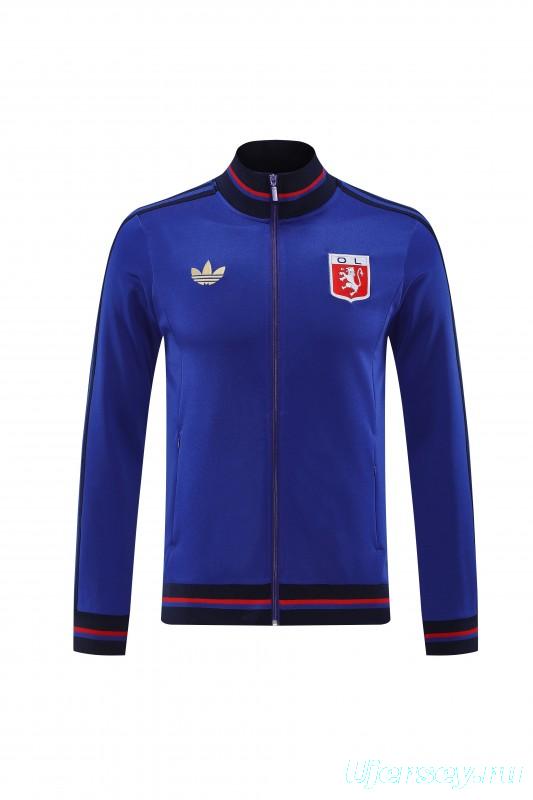 25/26 Olympique lyonnais/Lyon Blue Full Zipper Jacket+Long Pants