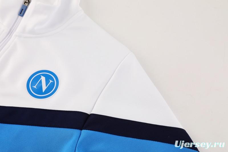 25/26 Napoli White Full Zipper Jacket+Long Pants