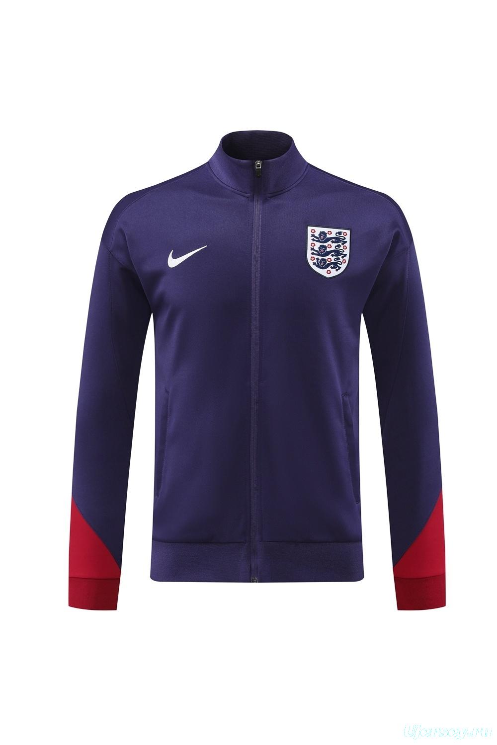 24/25  England Purple Full zipper Jacket Tracksuit+ long pants
