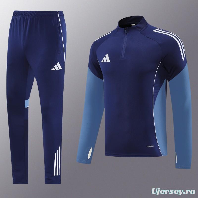 25/26  Adidas Navy Blue Full zipper Jacket Tracksuit+ long pants