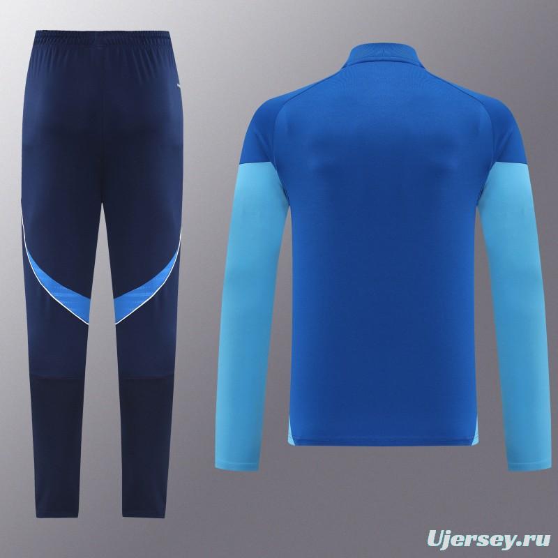 25/26  Adidas Royal Blue/Sky Blue Full zipper Jacket Tracksuit+ long pants