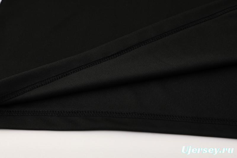 25/26  Adidas Black Full zipper Jacket Tracksuit+ long pants