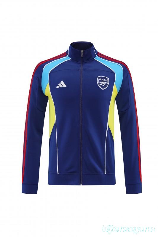25/26 Arsenal FC Royal Blue Full zipper Jacket Tracksuit+ long pants