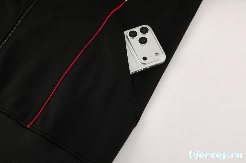 25/26 Liverpool FC Black  Full zipper Jacket Tracksuit+ long pants