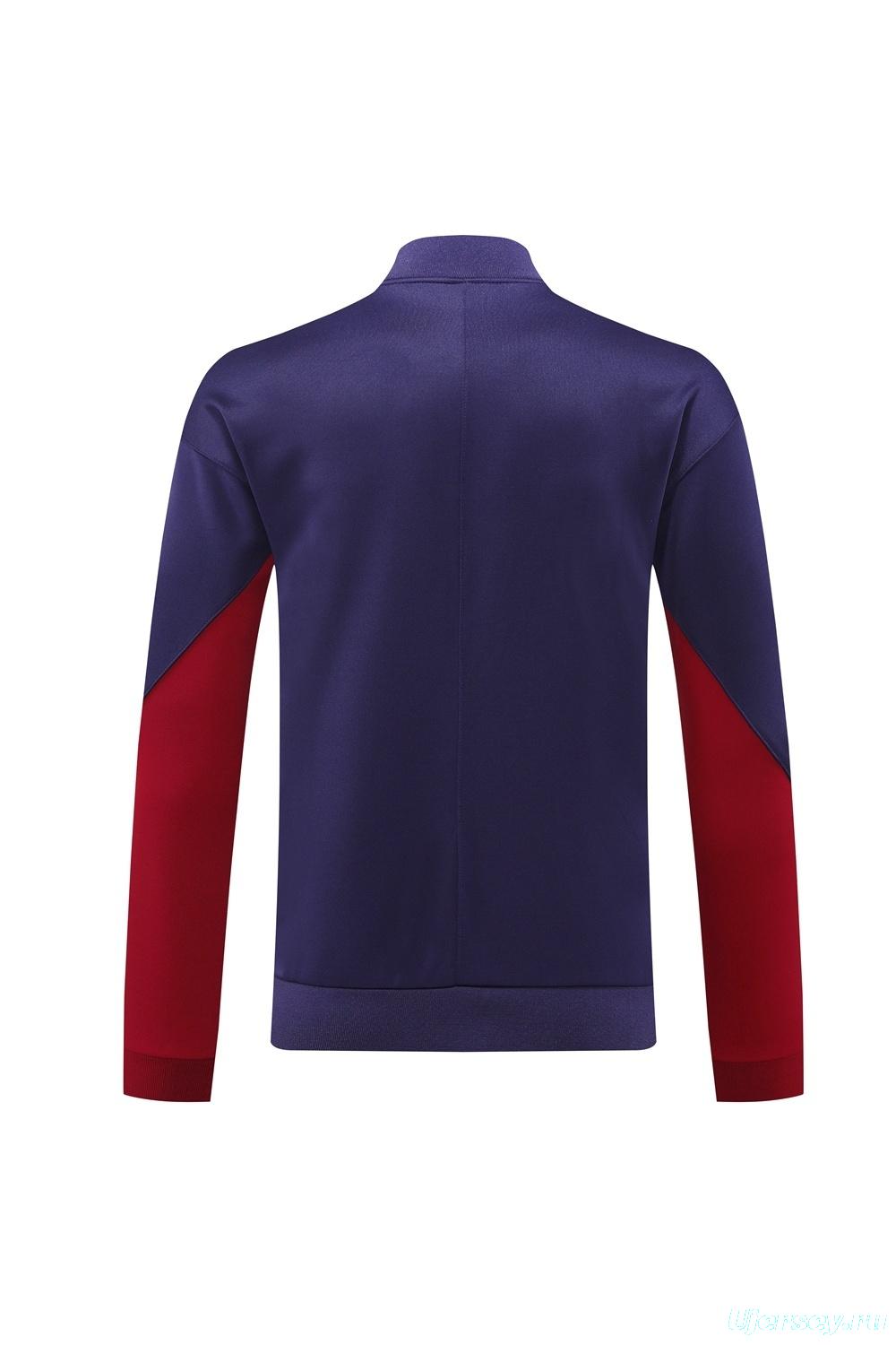 24/25  England Purple Full zipper Jacket Tracksuit+ long pants