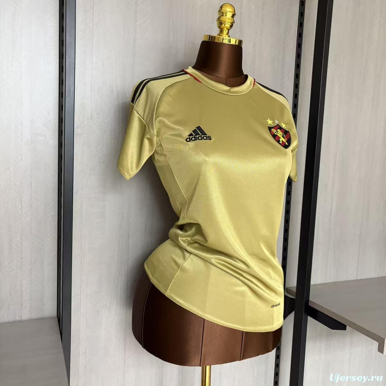 2016 Women Retro Recife Sports Gold Jersey