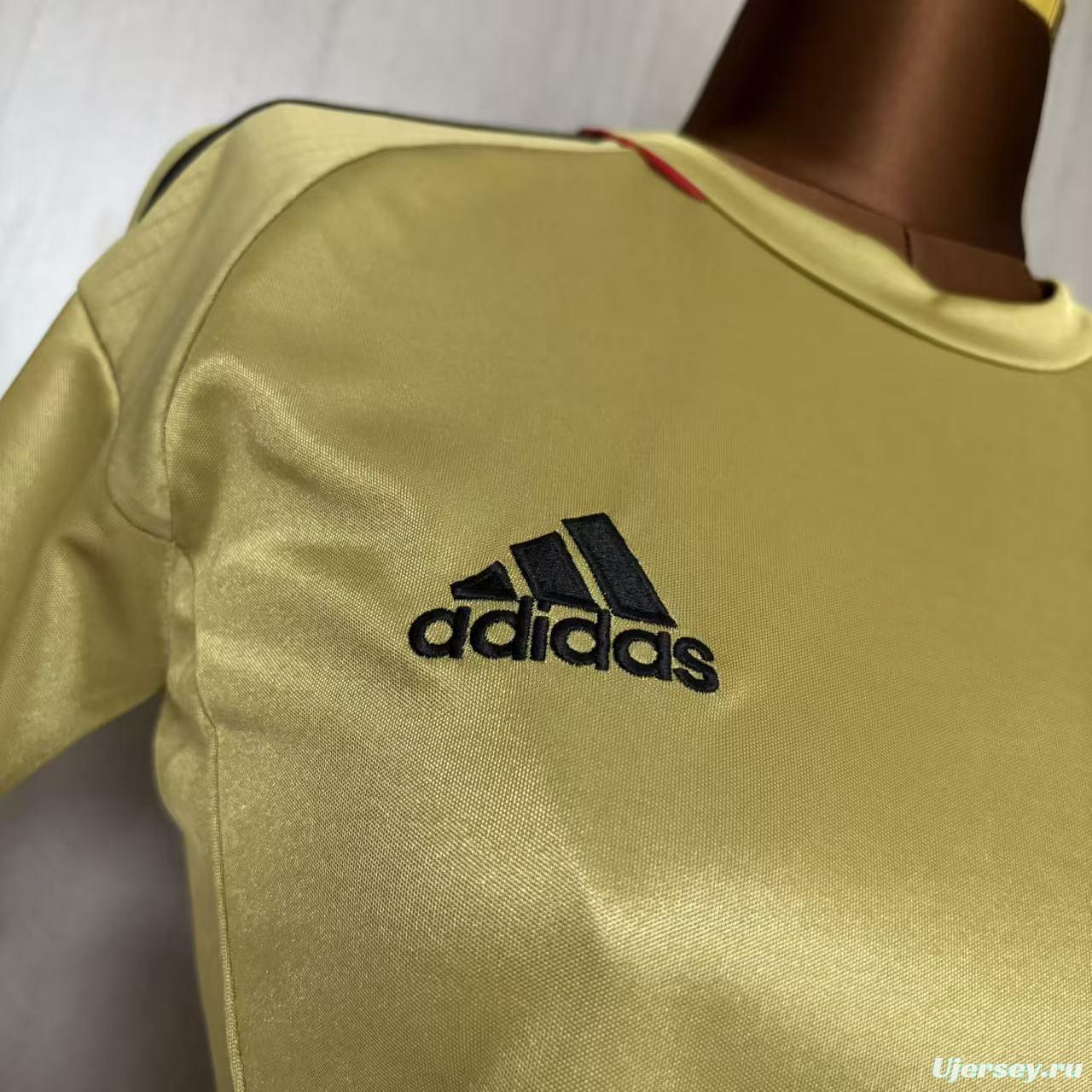 2016 Women Retro Recife Sports Gold Jersey