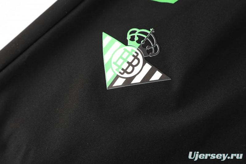 25/26 Real Betis White Black Green  Full zipper Jacket Tracksuit+ long pants